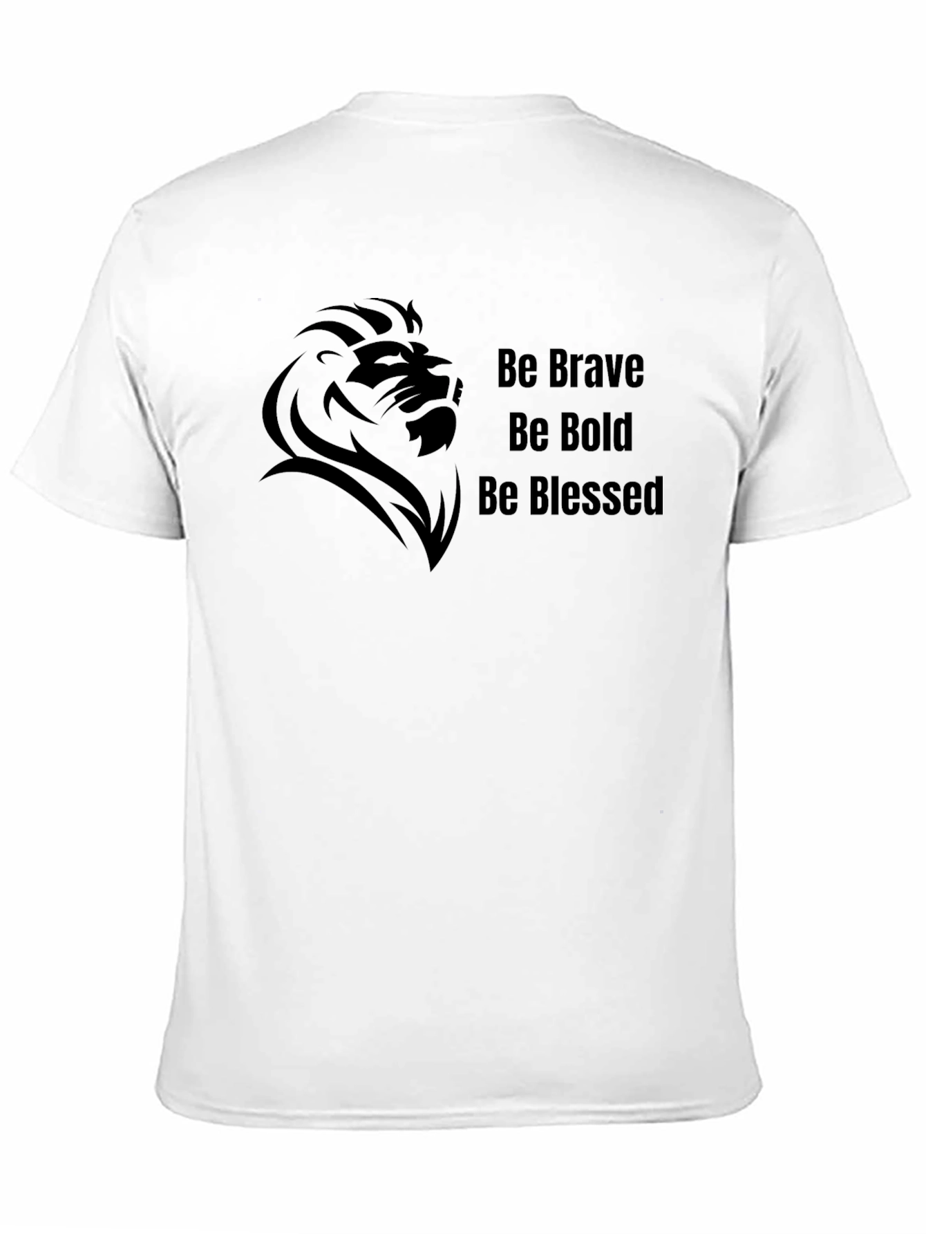 Be Brave Bold Blessed Black Graphic Tee