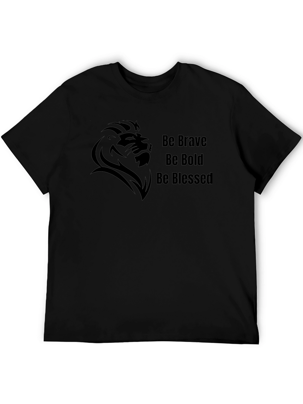 Be Brave Bold Blessed Black Graphic Tee