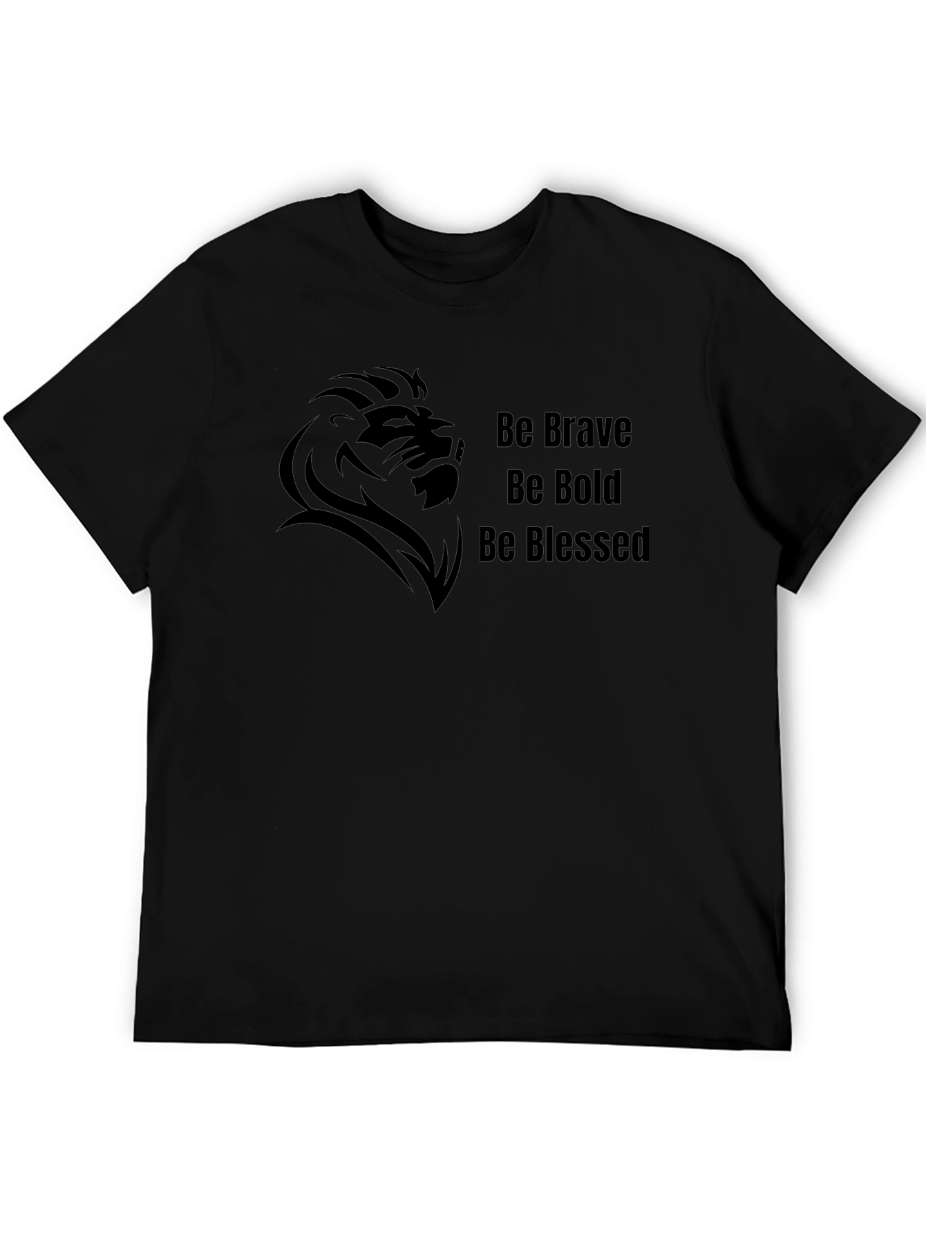 Be Brave Bold Blessed Black Graphic Tee