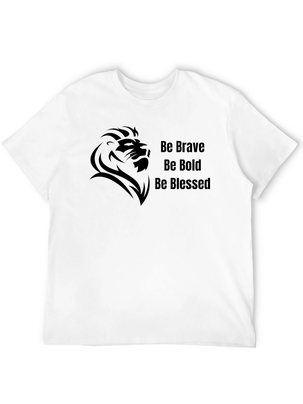 Be Brave Bold Blessed Black Graphic Tee