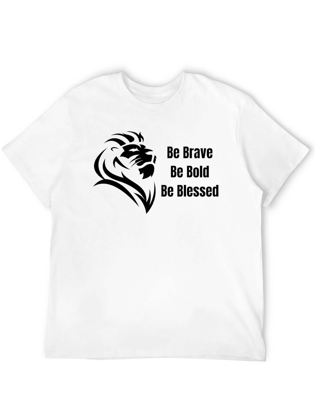 Be Brave Bold Blessed Black Graphic Tee