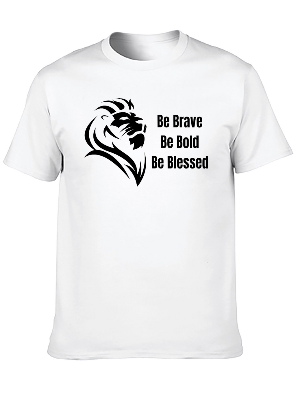 Be Brave Bold Blessed Black Graphic Tee