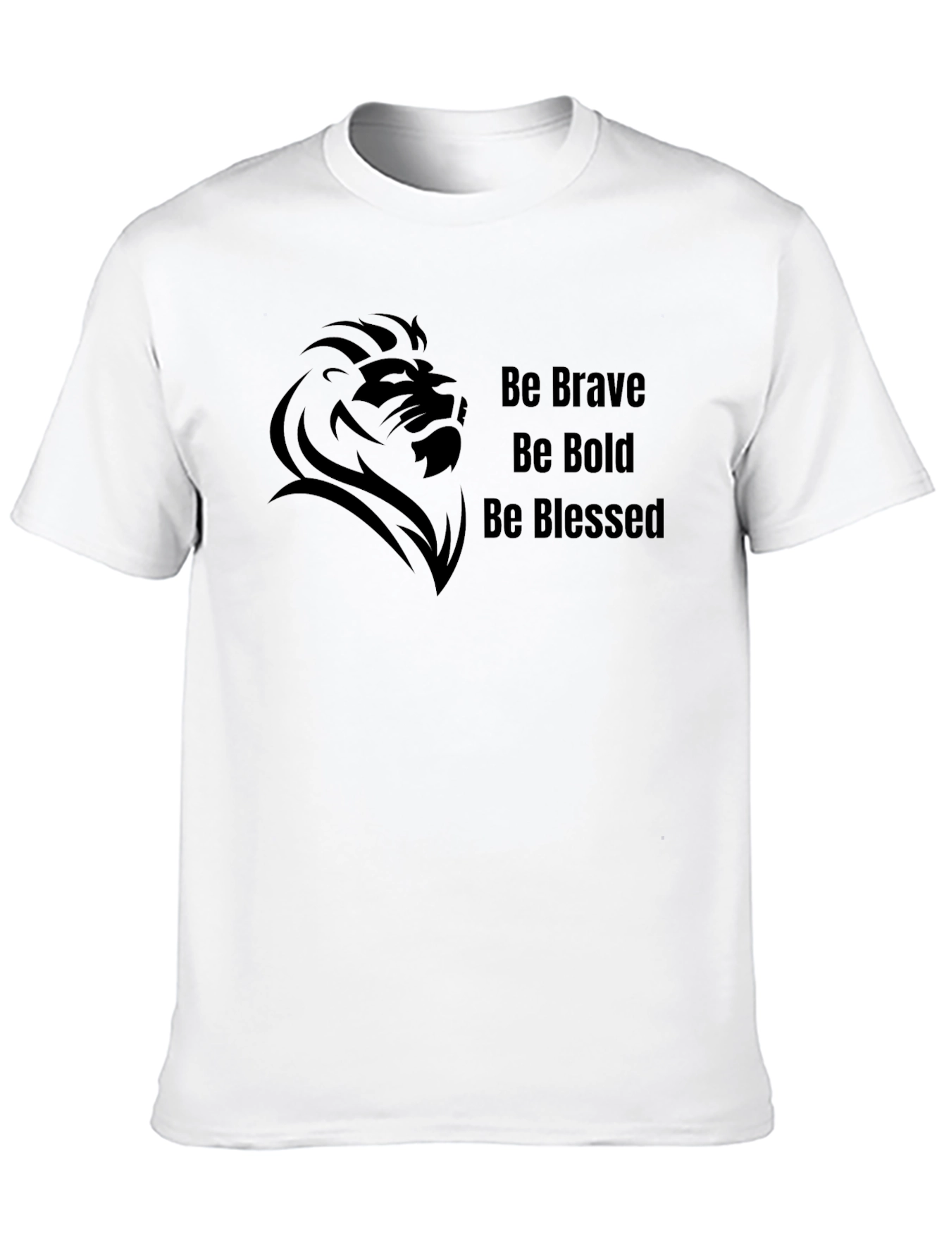 Be Brave Bold Blessed Black Graphic Tee