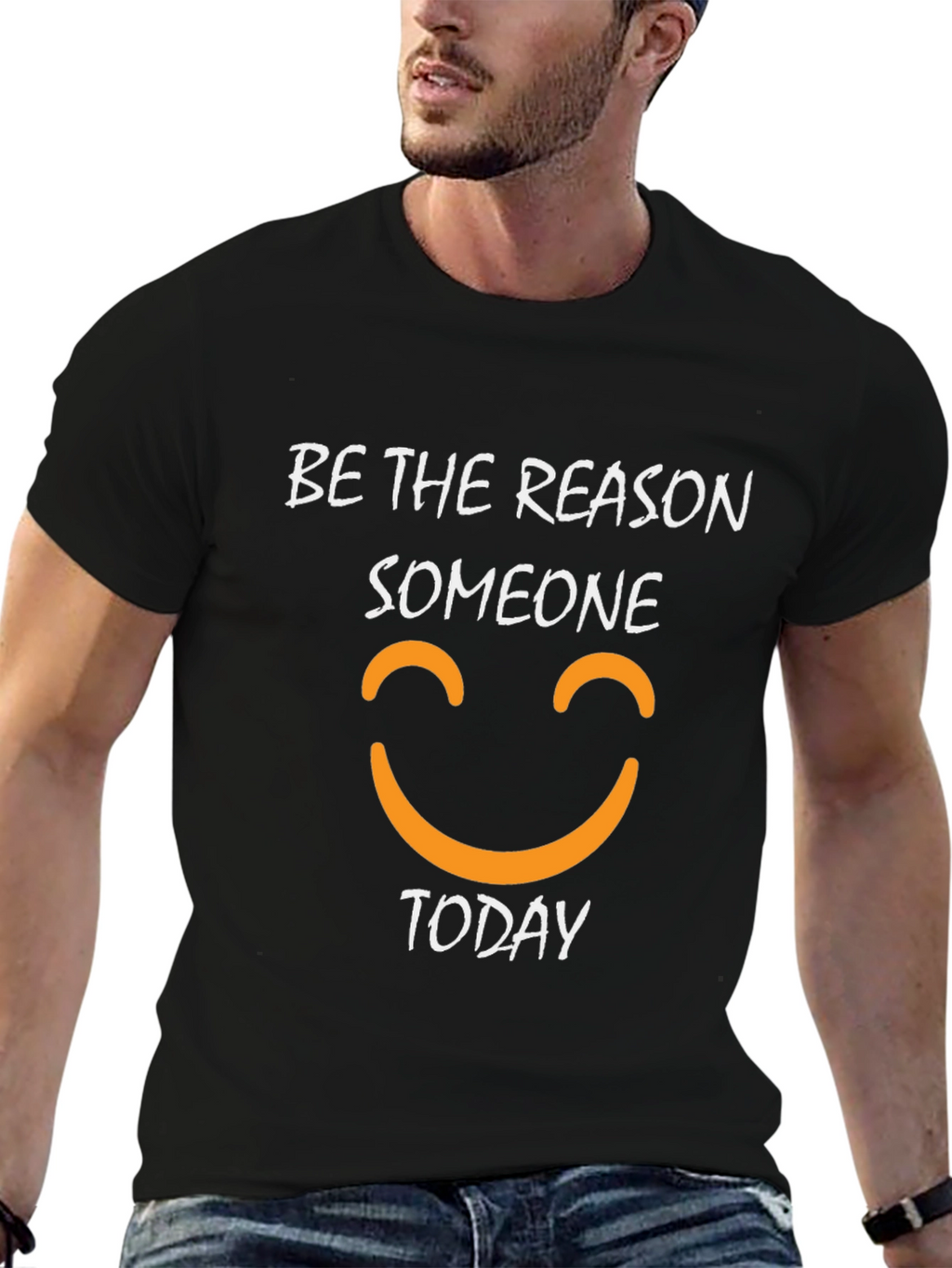 Be The Reason Someone Smiles Today Black T-Shirt