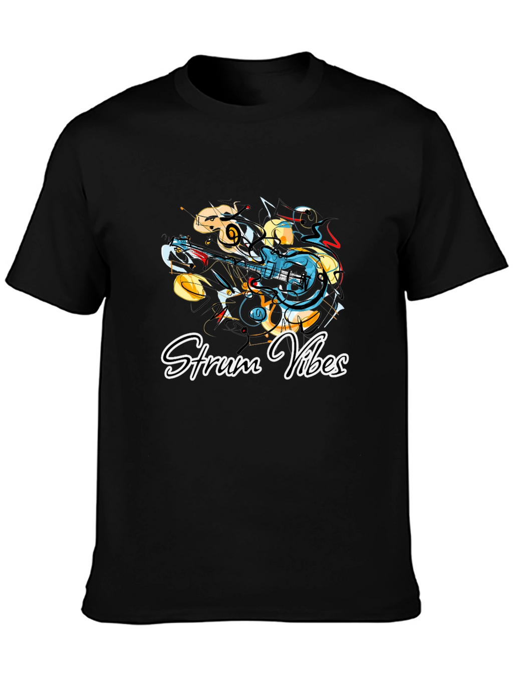 Strum Vibes Graphic Tee - Stylish Musician T-Shirt