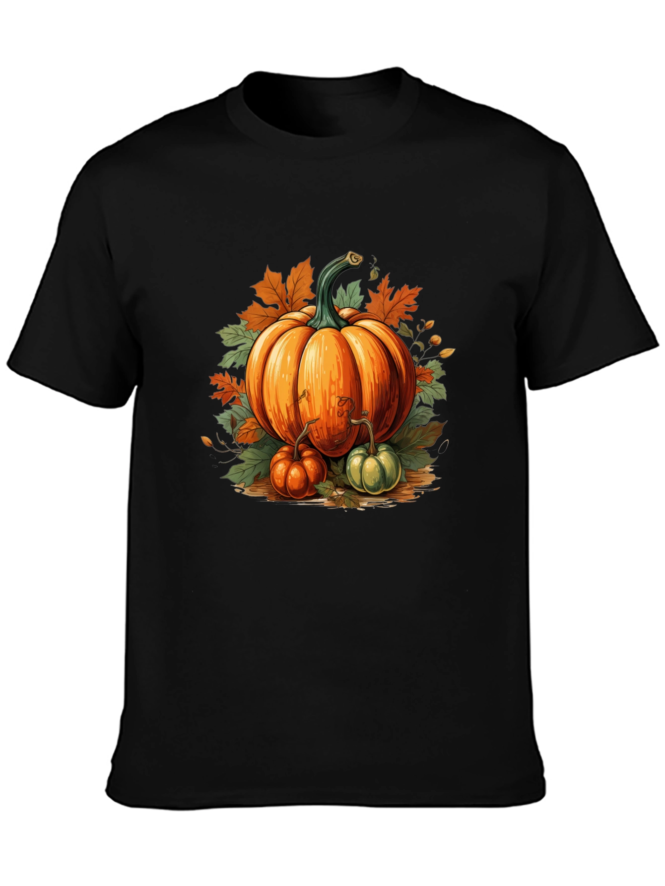 Fall Pumpkin T-Shirt - Autumn Harvest Design