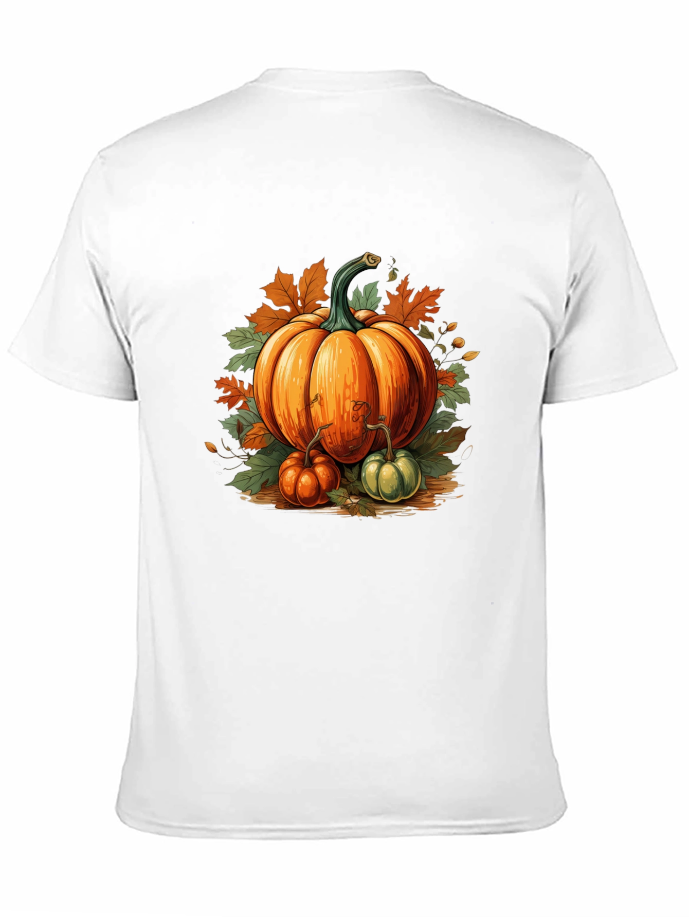 Fall Pumpkin T-Shirt - Autumn Harvest Design