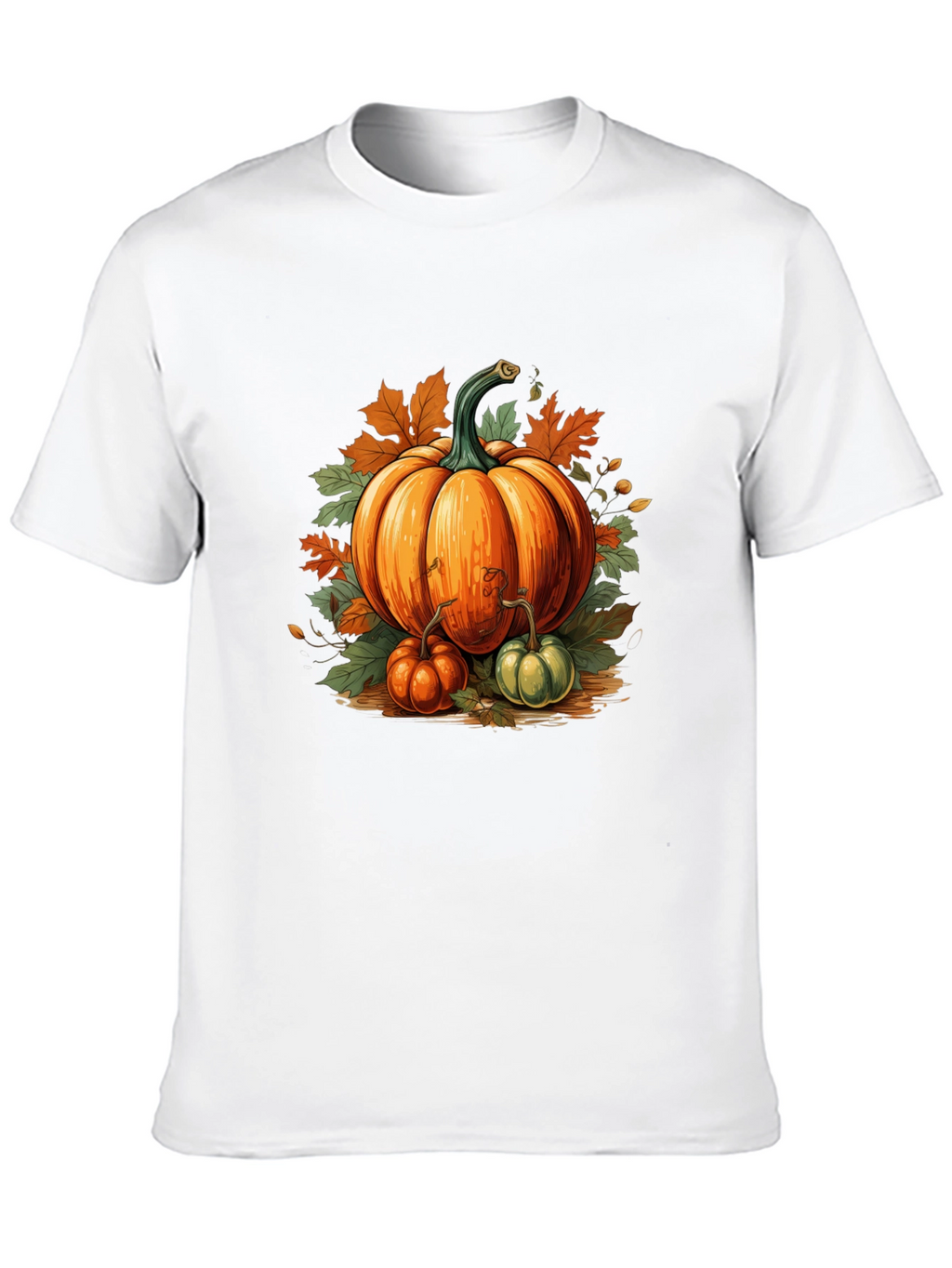 Fall Pumpkin T-Shirt - Autumn Harvest Design