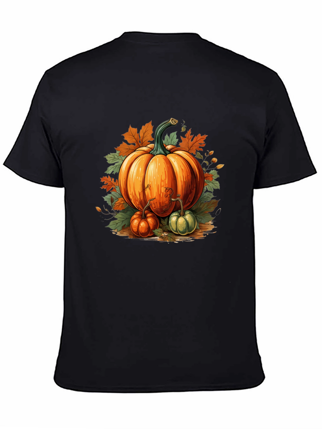 Fall Pumpkin T-Shirt - Autumn Harvest Design