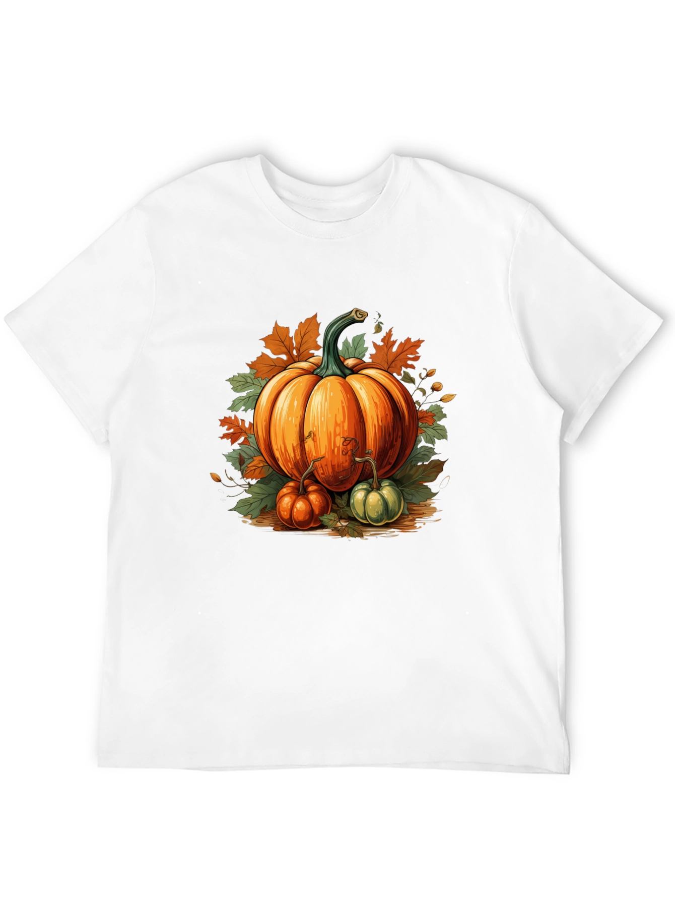 Fall Pumpkin T-Shirt - Autumn Harvest Design