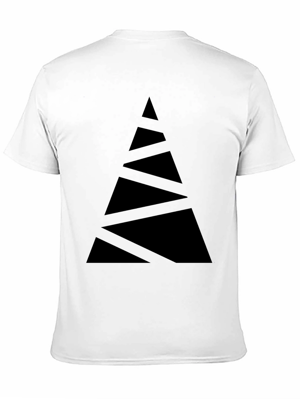 Modern Black T-Shirt with Geometric Triangle Design