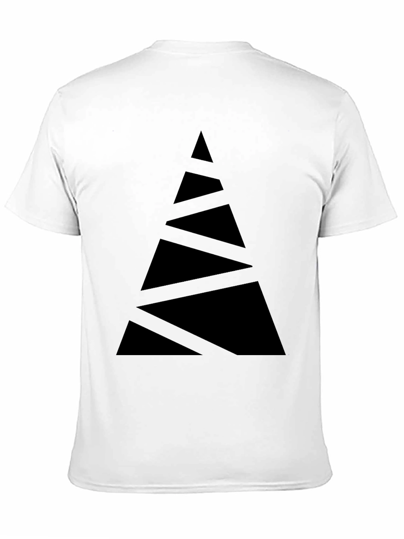Modern Black T-Shirt with Geometric Triangle Design