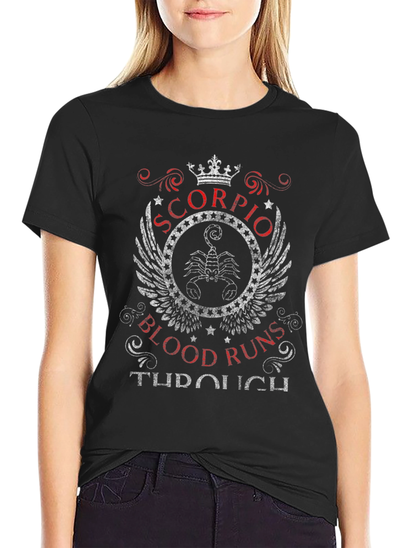 Scorpio Blood Runs Through Tee - Zodiac Sign T-Shirt