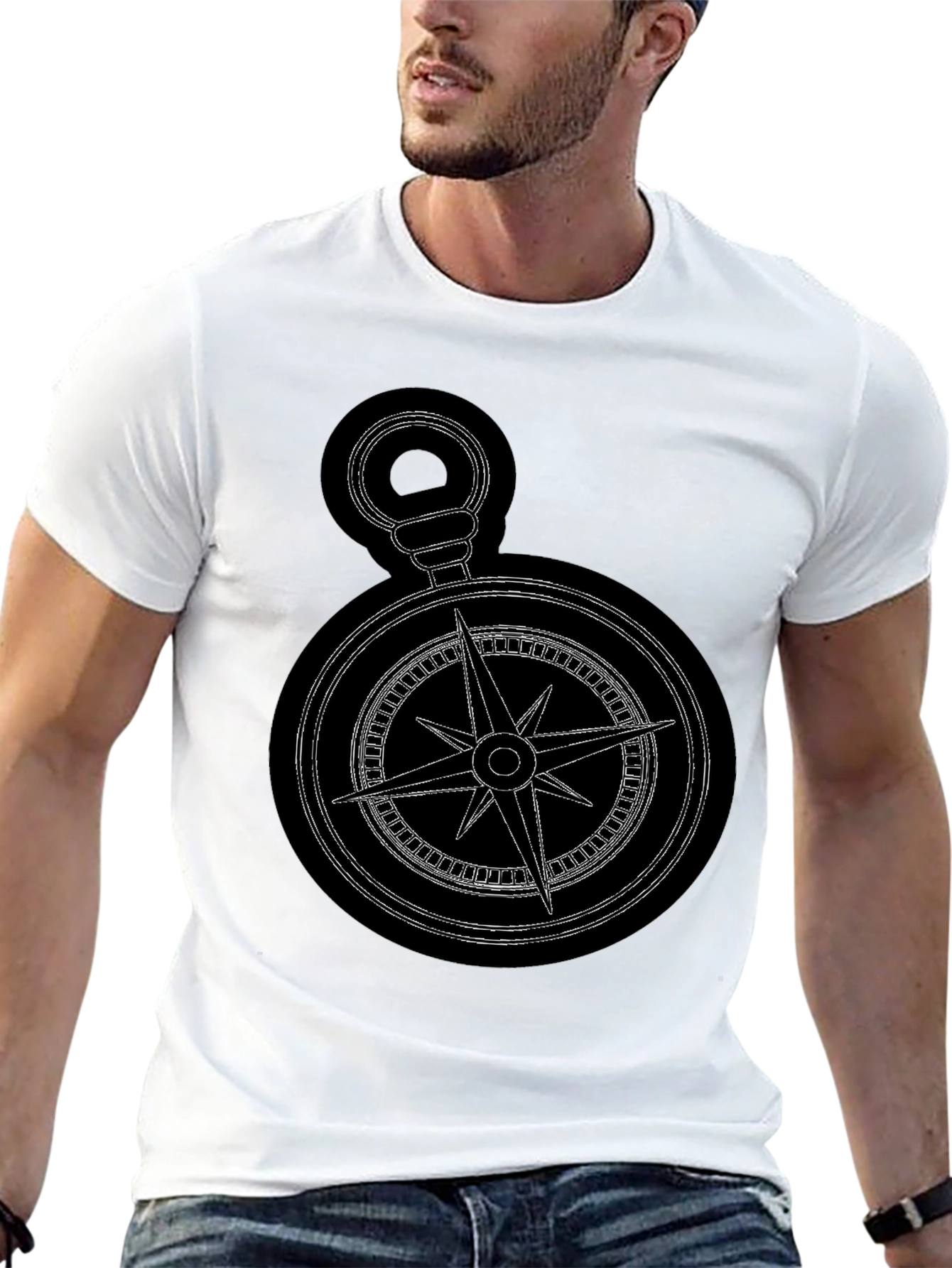 Compass Graphic Black T-Shirt