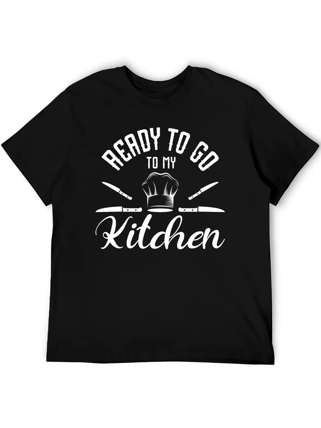 Ready to Go to My Kitchen Black Graphic T-Shirt