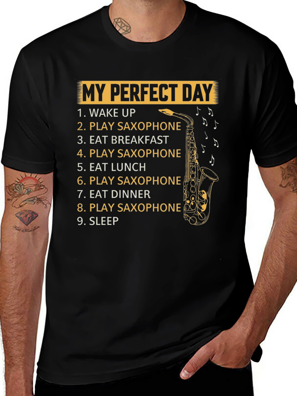 Saxophone Players Perfect Day T-Shirt