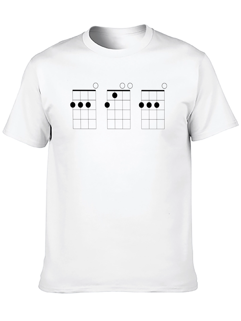 Ukulele Chord Chart Black T-Shirt