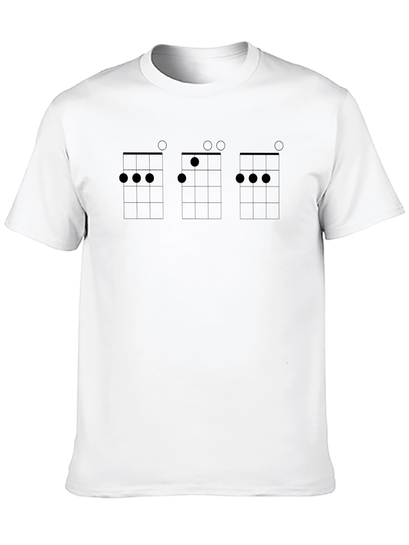 Ukulele Chord Chart Black T-Shirt