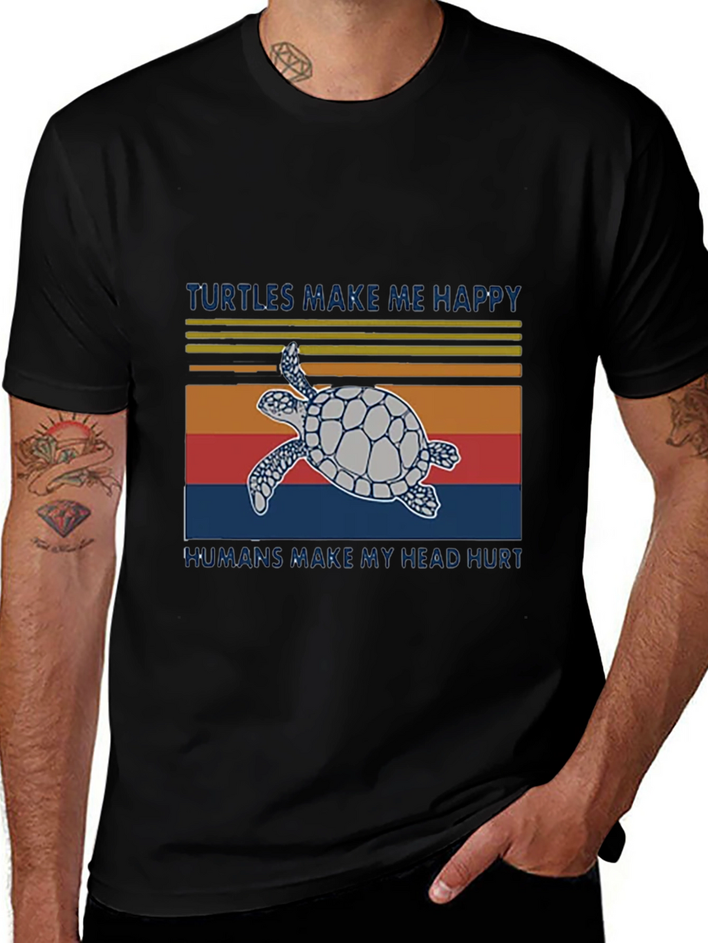 Turtles Make Me Happy Graphic T-Shirt