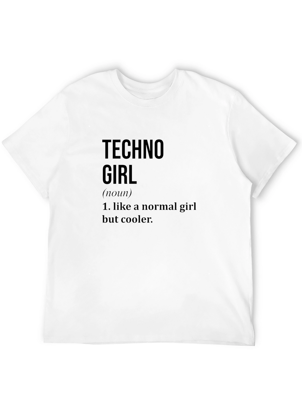 Techno Girl Definition Black T-Shirt