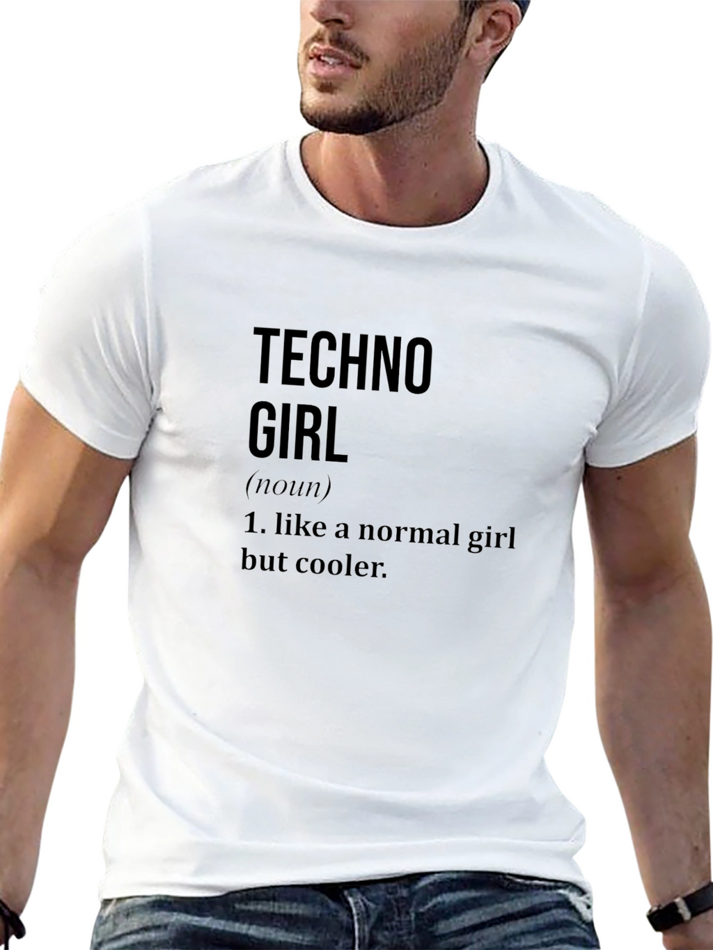 Techno Girl Definition Black T-Shirt