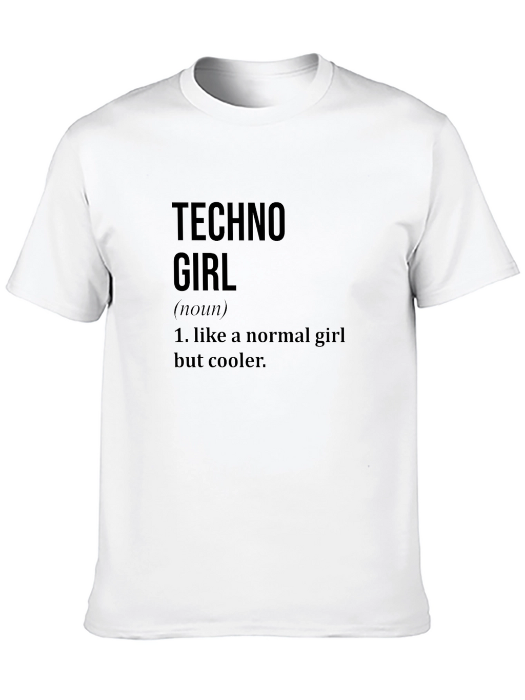 Techno Girl Definition Black T-Shirt