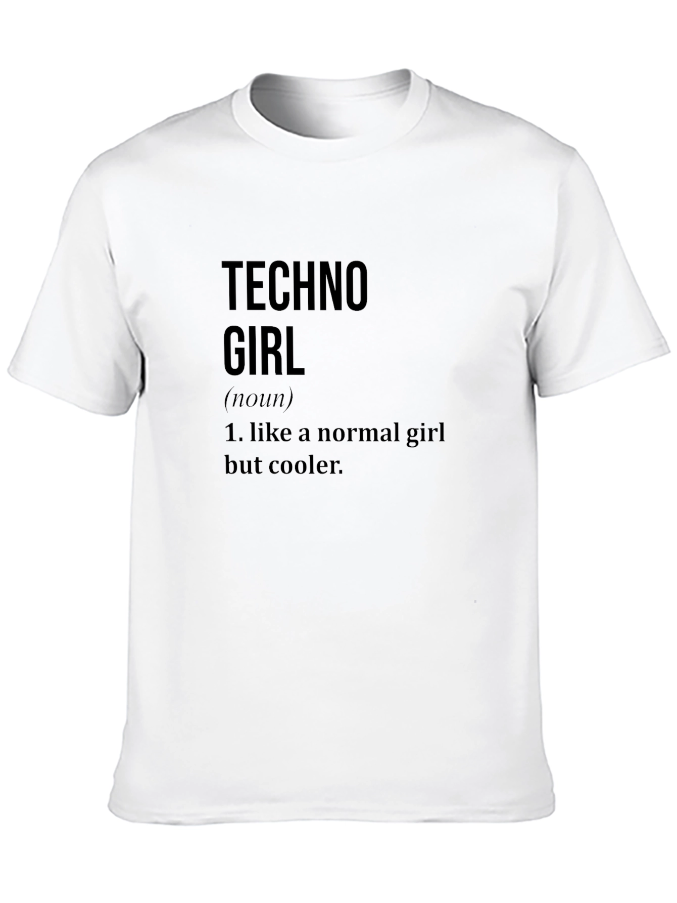 Techno Girl Definition Black T-Shirt
