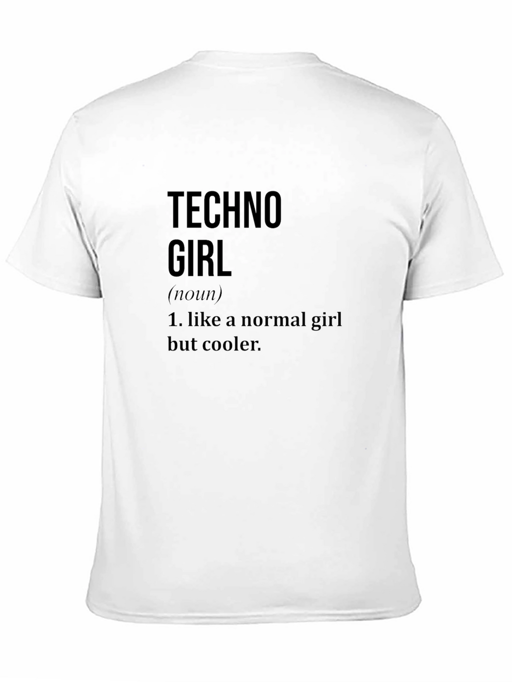 Techno Girl Definition Black T-Shirt