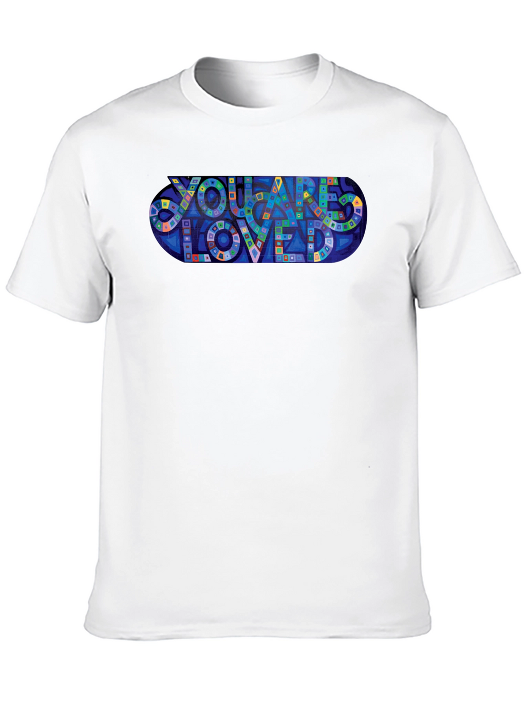 You Are Loved Graphic Print Black T-Shirt