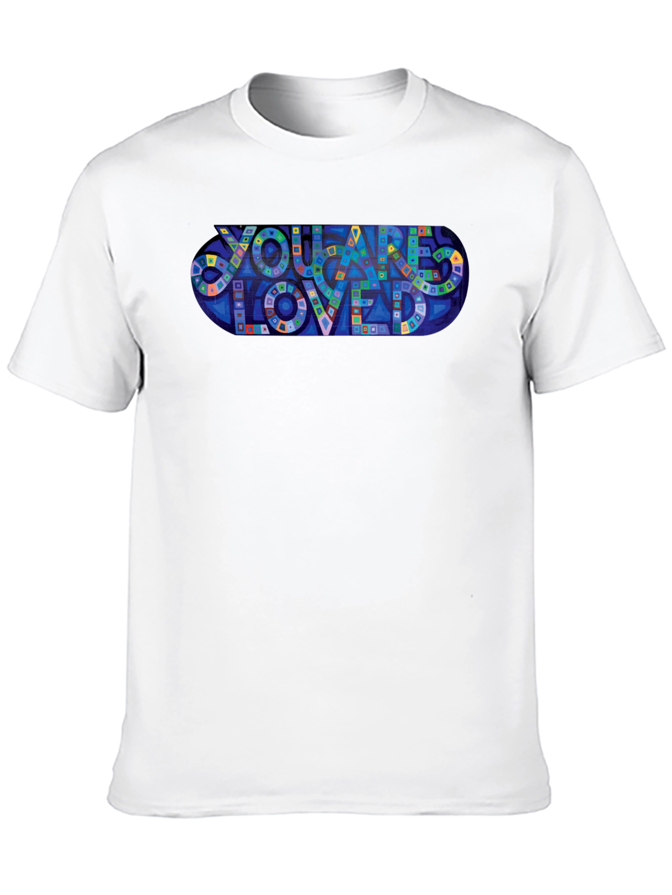 You Are Loved Graphic Print Black T-Shirt