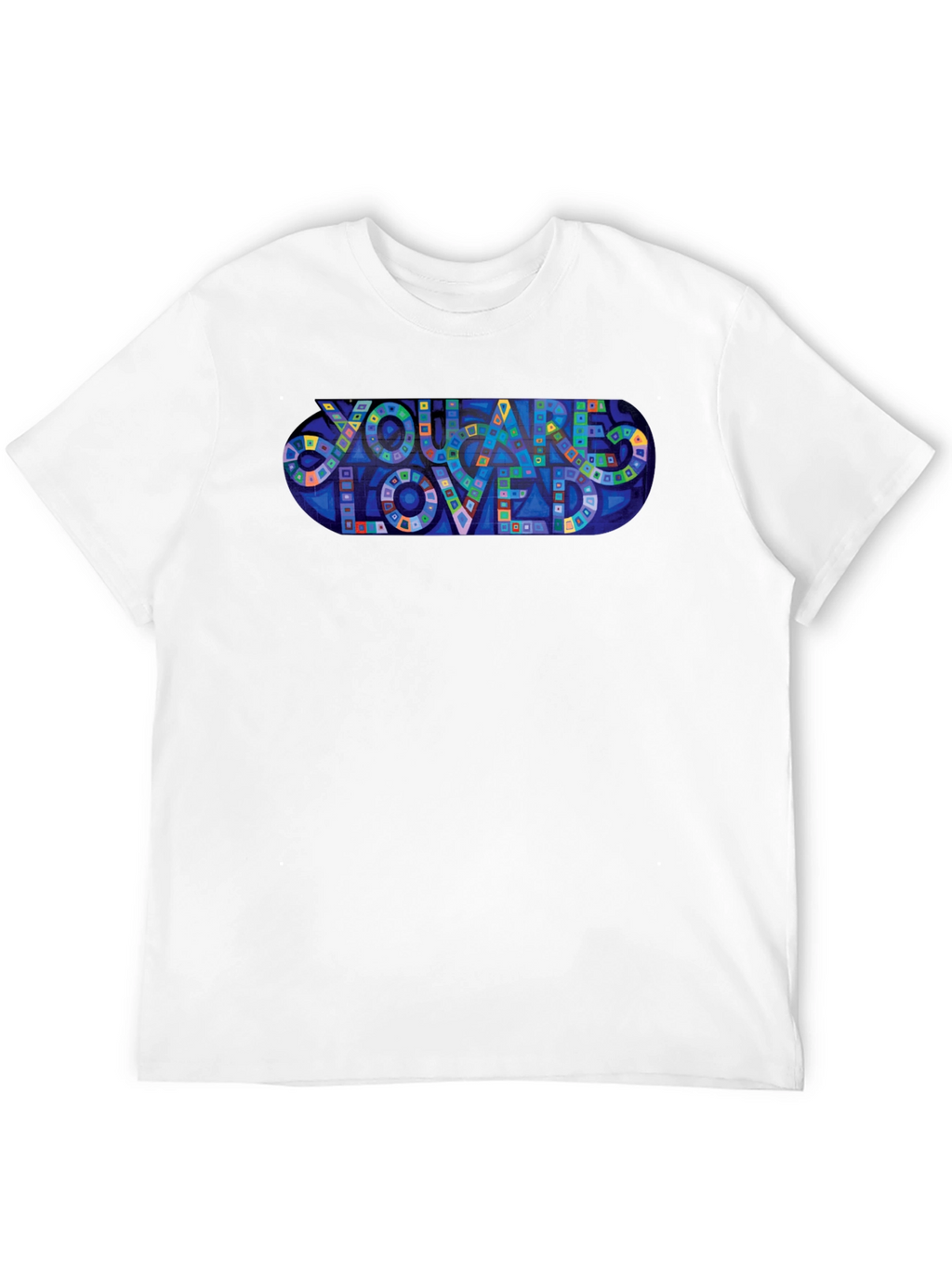 You Are Loved Graphic Print Black T-Shirt
