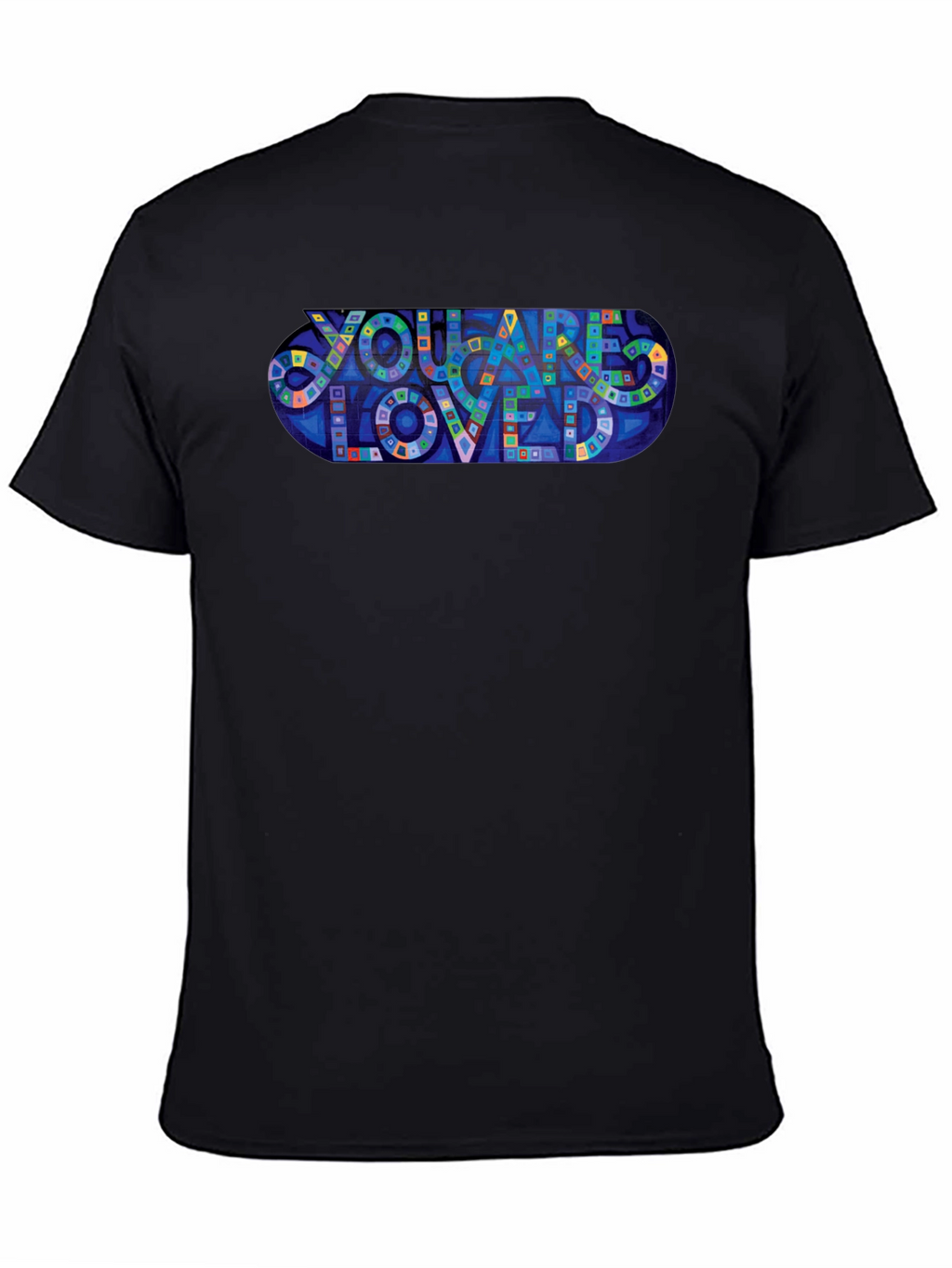 You Are Loved Graphic Print Black T-Shirt