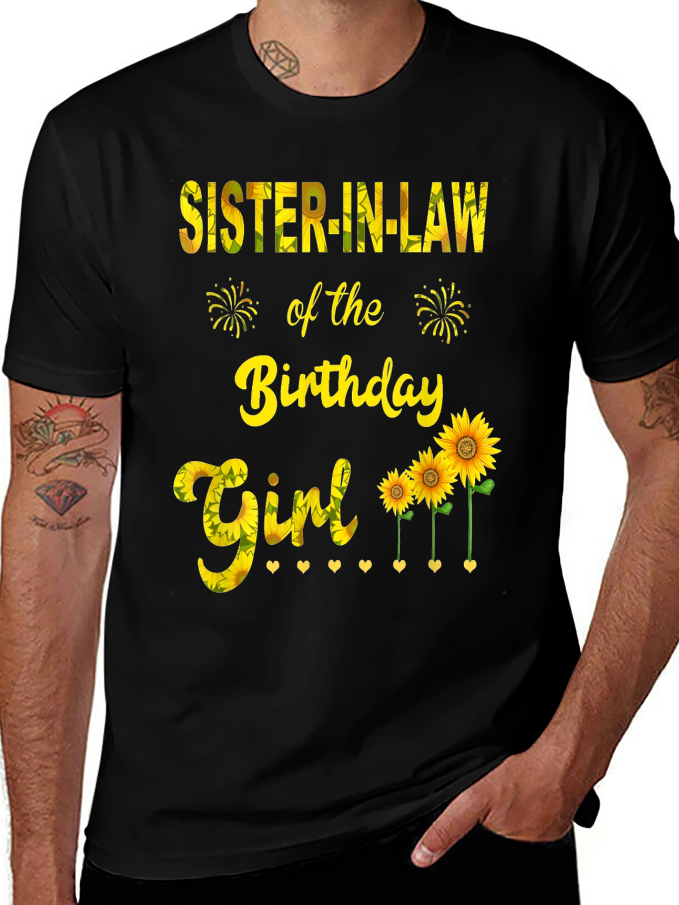 Sister-in-Law Birthday Girl Sunflower Graphic Tee