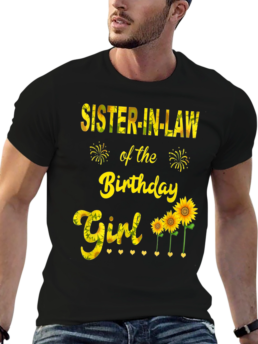 Sister-in-Law Birthday Girl Sunflower Graphic Tee
