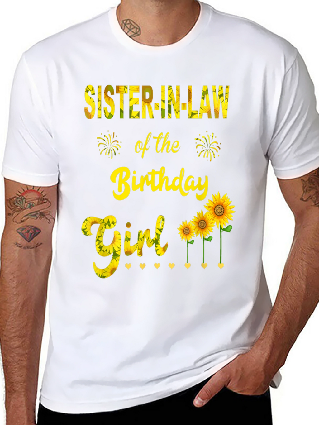 Sister-in-Law Birthday Girl Sunflower Graphic Tee