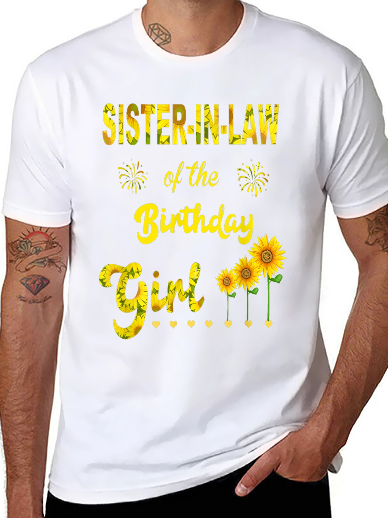 Sister-in-Law Birthday Girl Sunflower Graphic Tee