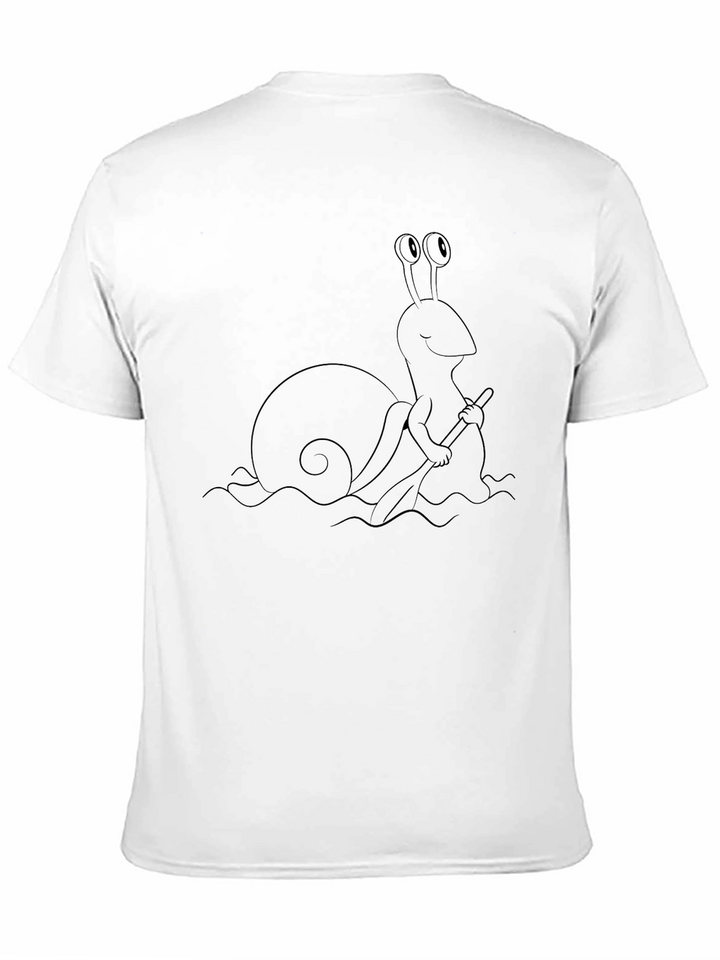 Snail Rowing T-Shirt - Black Cotton Tee