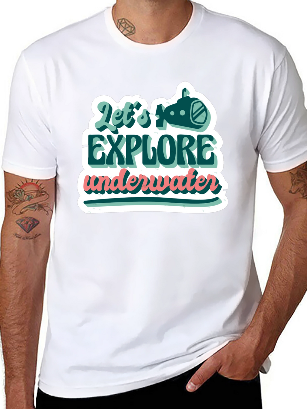 Explore Underwater Graphic Tee - Trendy Design