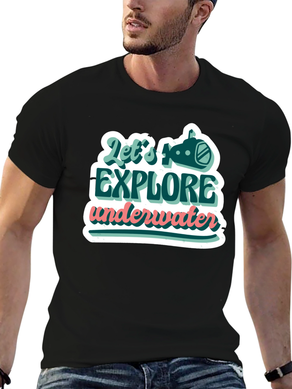 Explore Underwater Graphic Tee - Trendy Design
