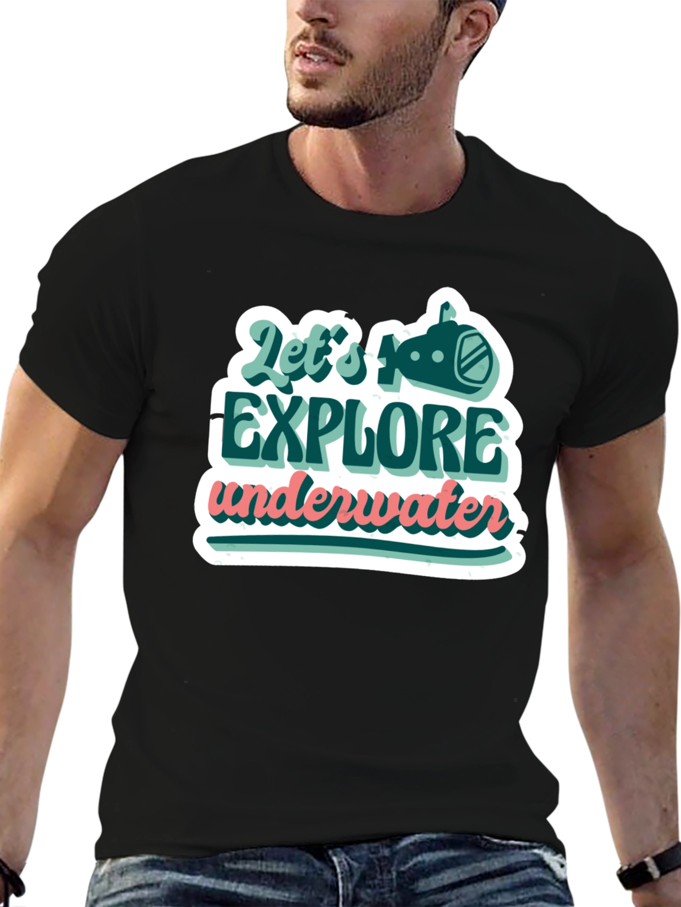 Explore Underwater Graphic Tee - Trendy Design