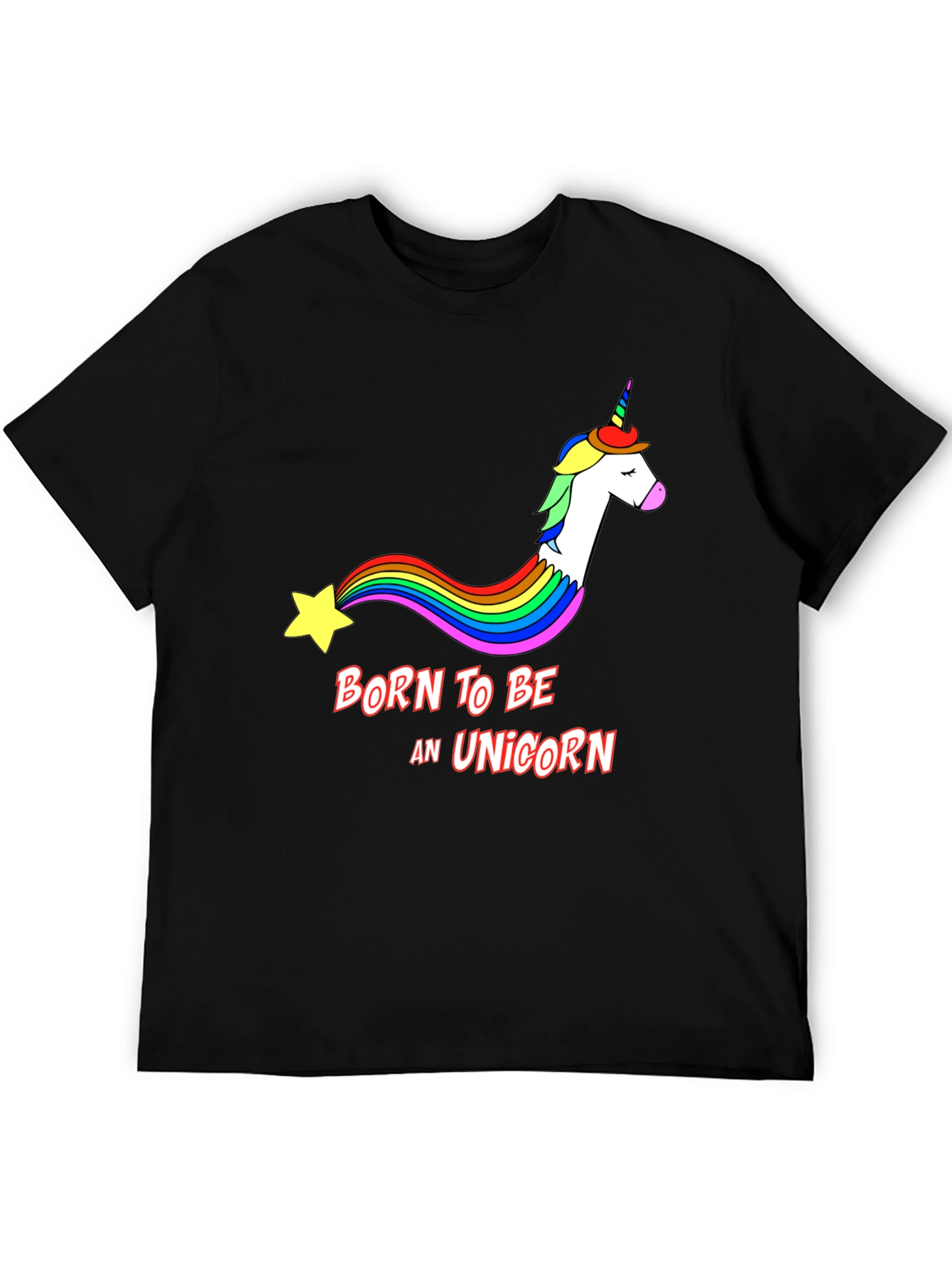 Born To Be A Unicorn Black T-Shirt