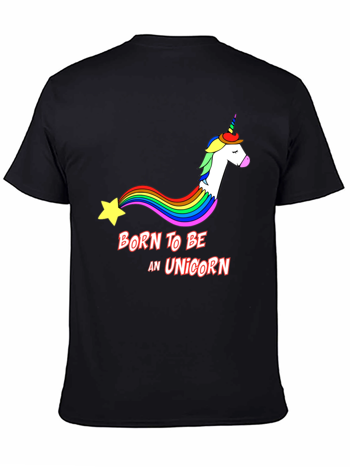 Born To Be A Unicorn Black T-Shirt