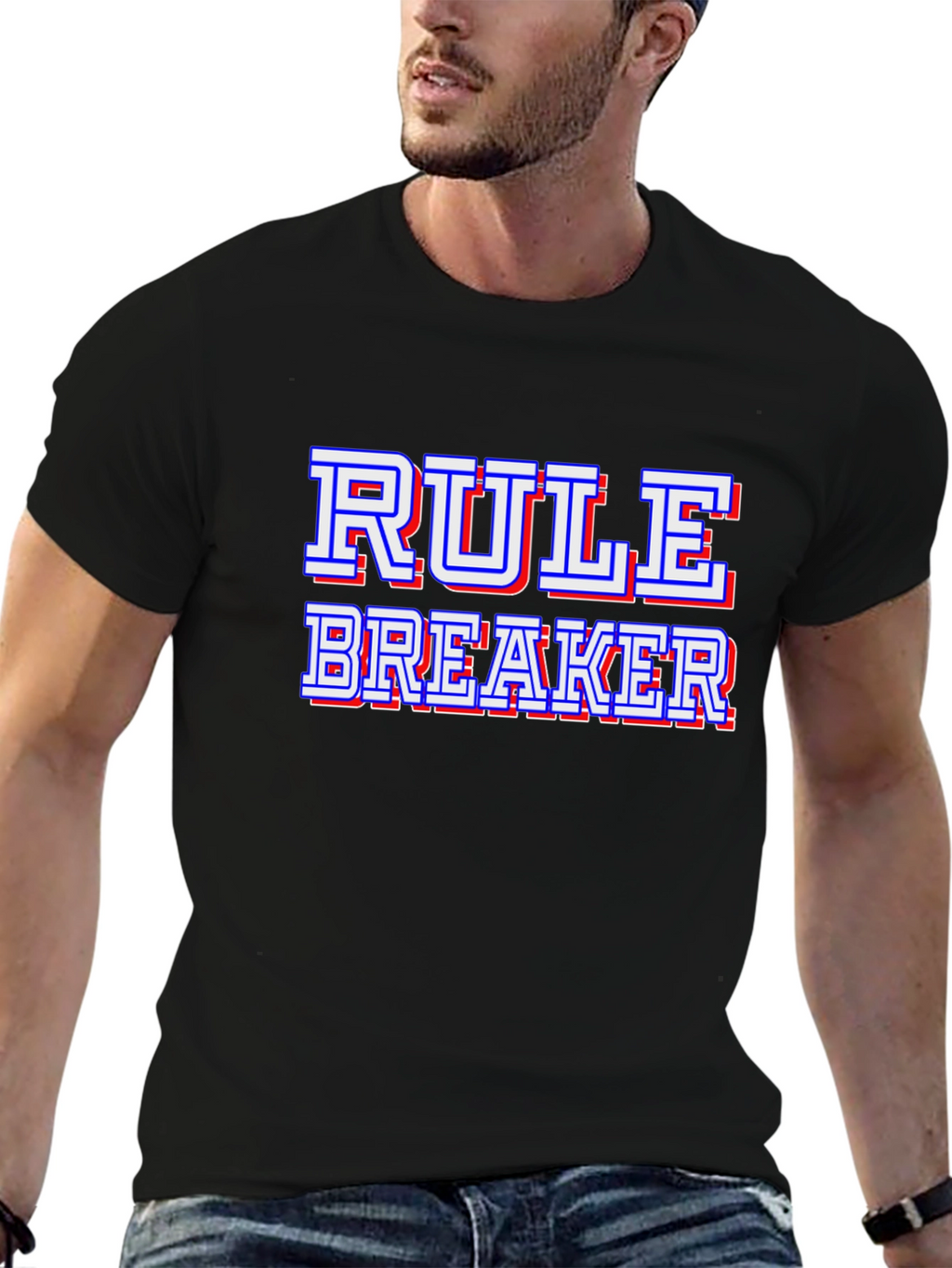Rule Breaker Black Graphic Tee