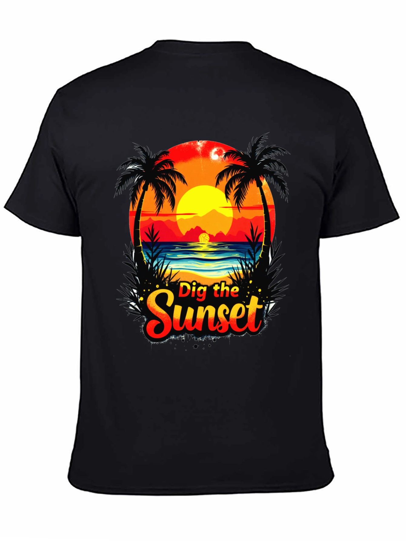 Dig the Sunset Graphic Tee - Beach Vibes