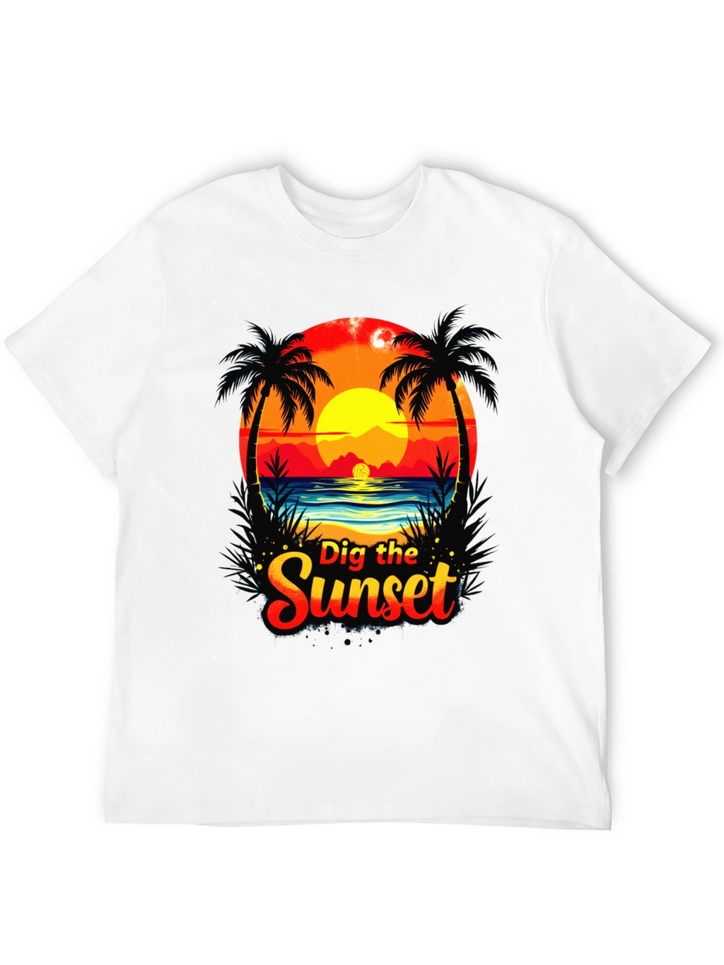 Dig the Sunset Graphic Tee - Beach Vibes