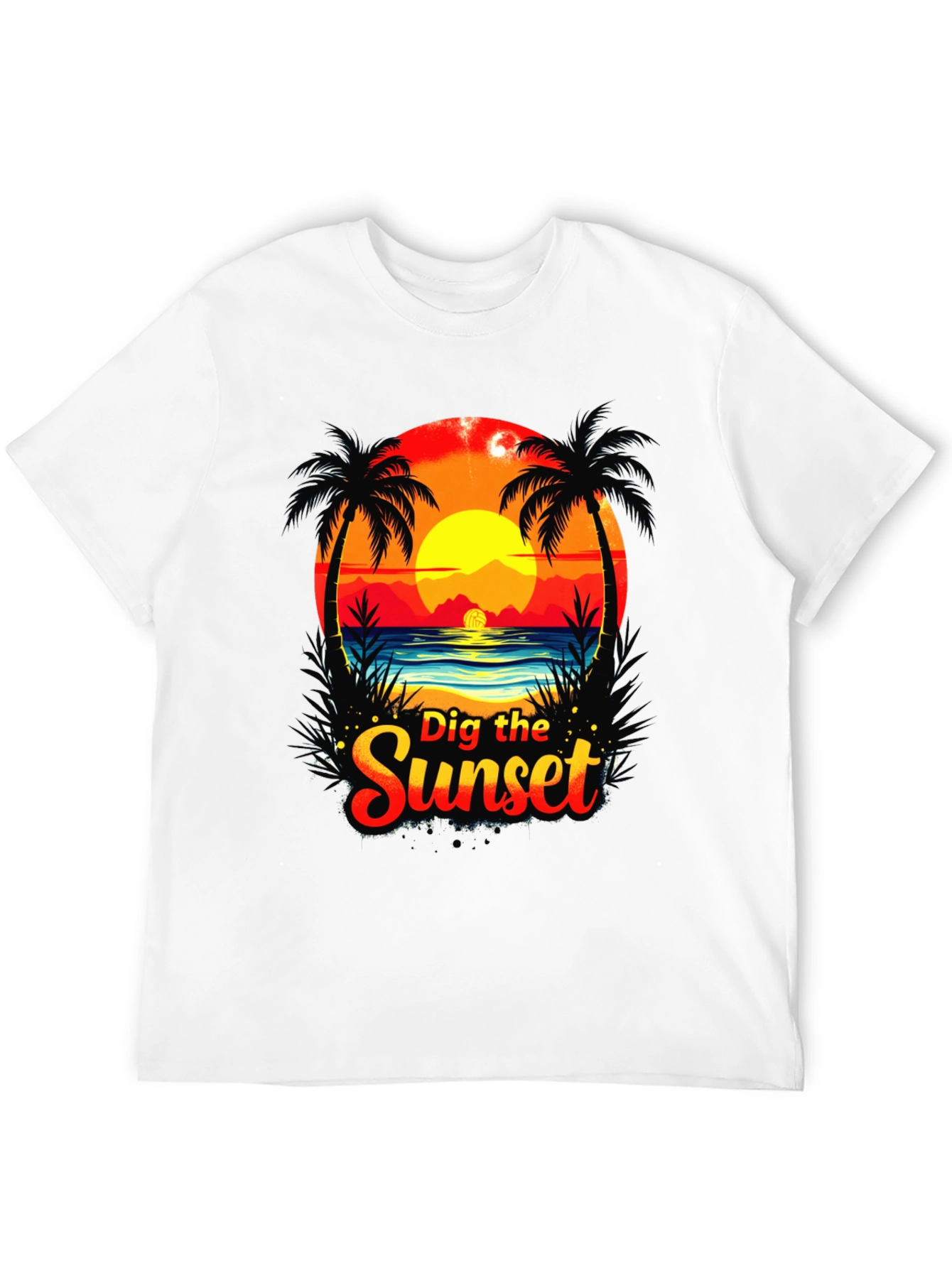 Dig the Sunset Graphic Tee - Beach Vibes