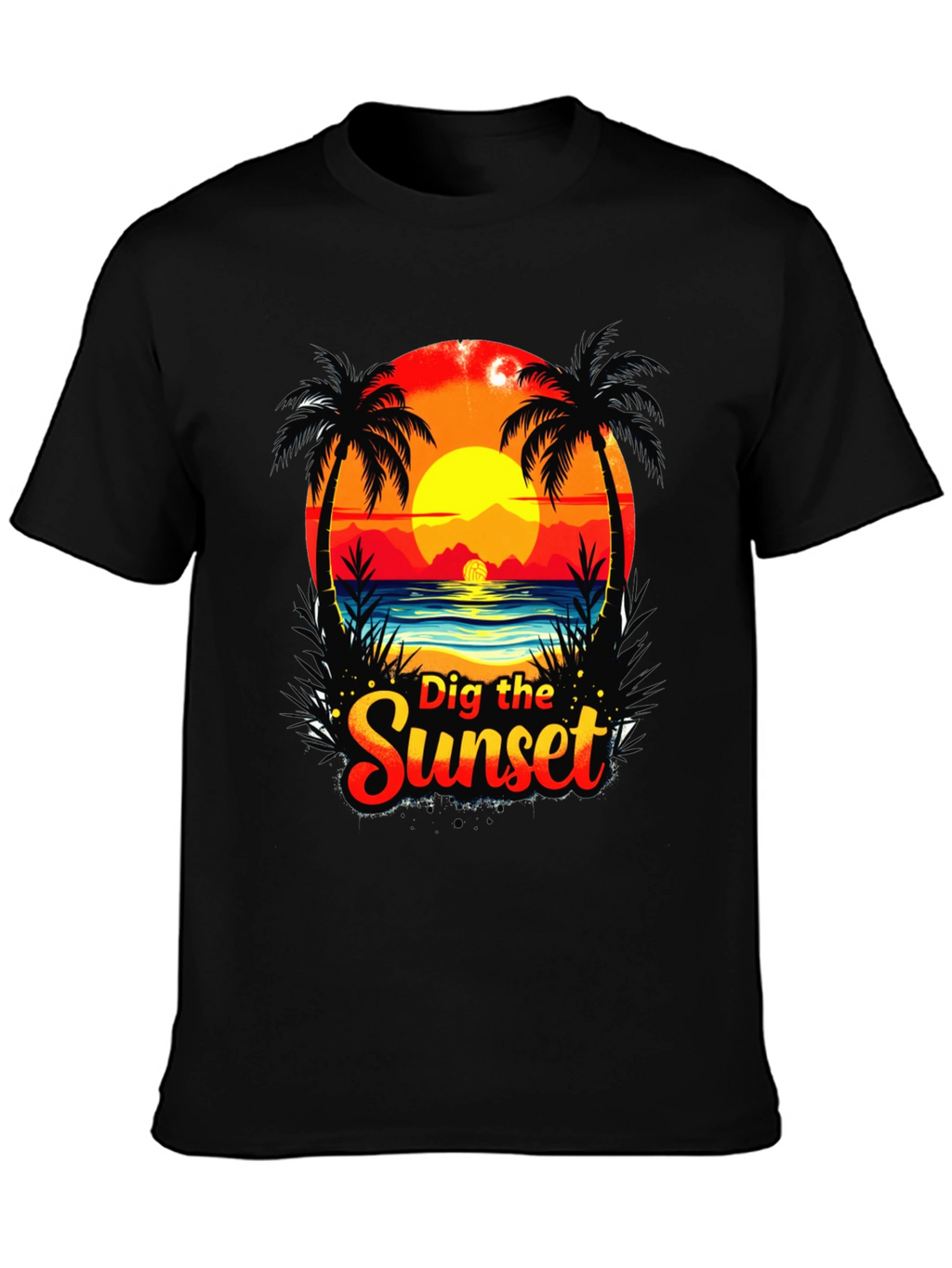 Dig the Sunset Graphic Tee - Beach Vibes