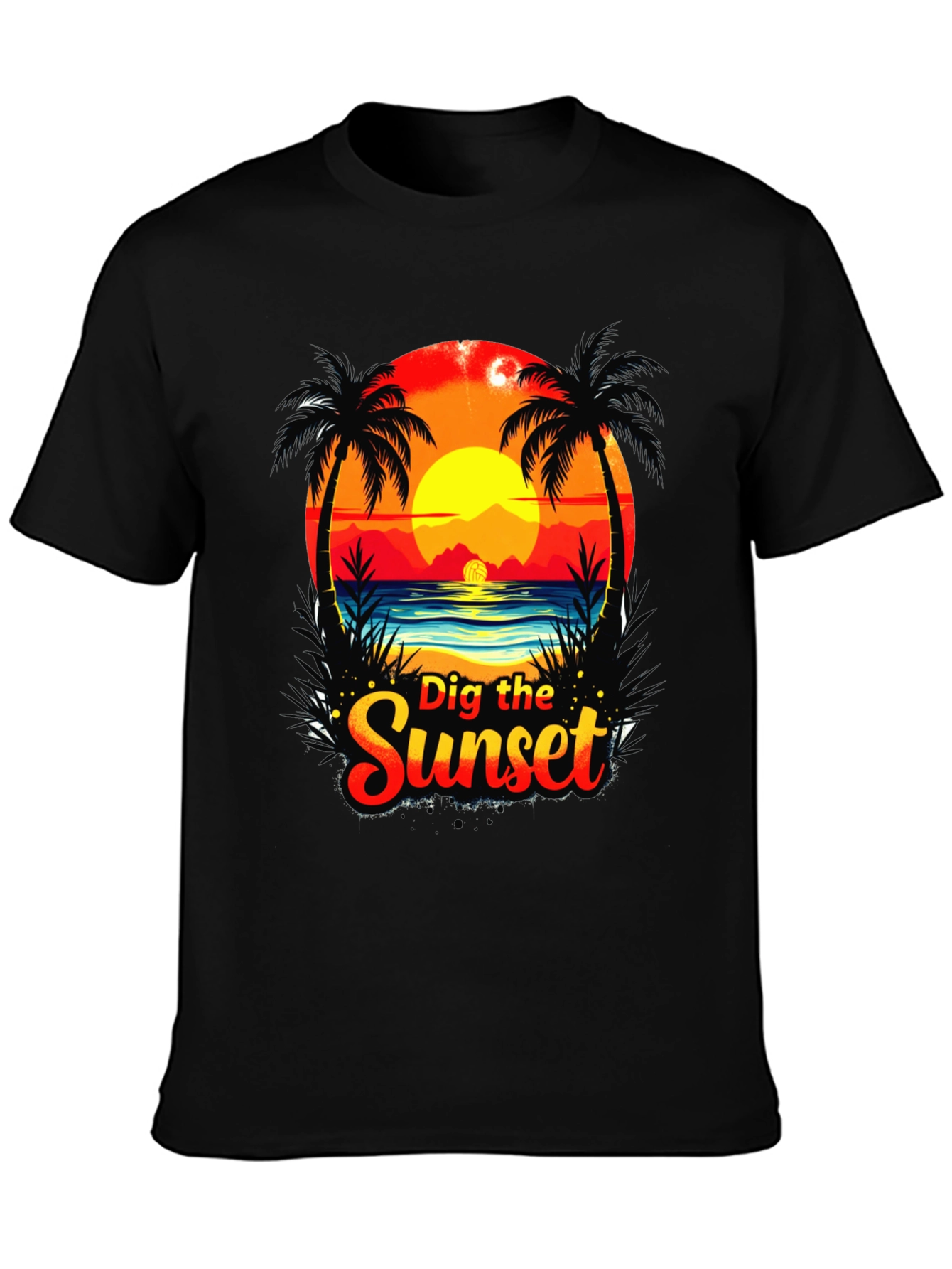 Dig the Sunset Graphic Tee - Beach Vibes