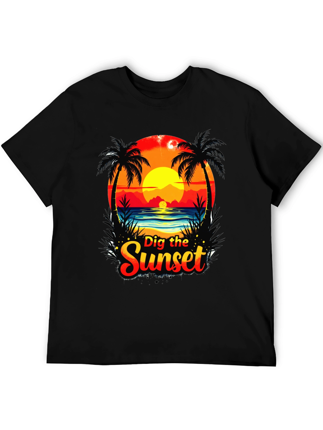 Dig the Sunset Graphic Tee - Beach Vibes