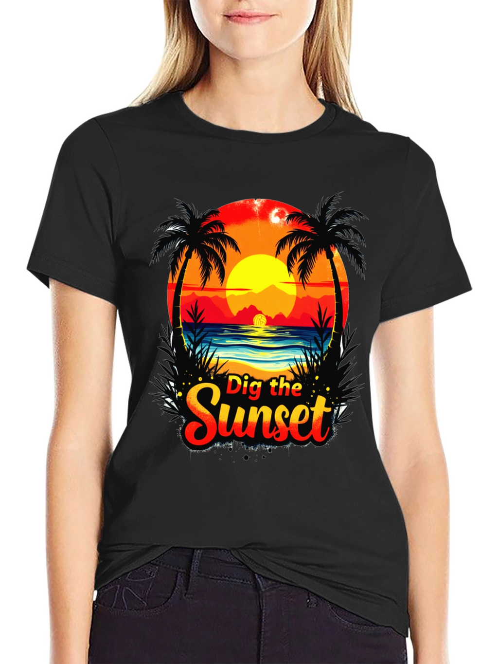 Dig the Sunset Graphic Tee - Beach Vibes